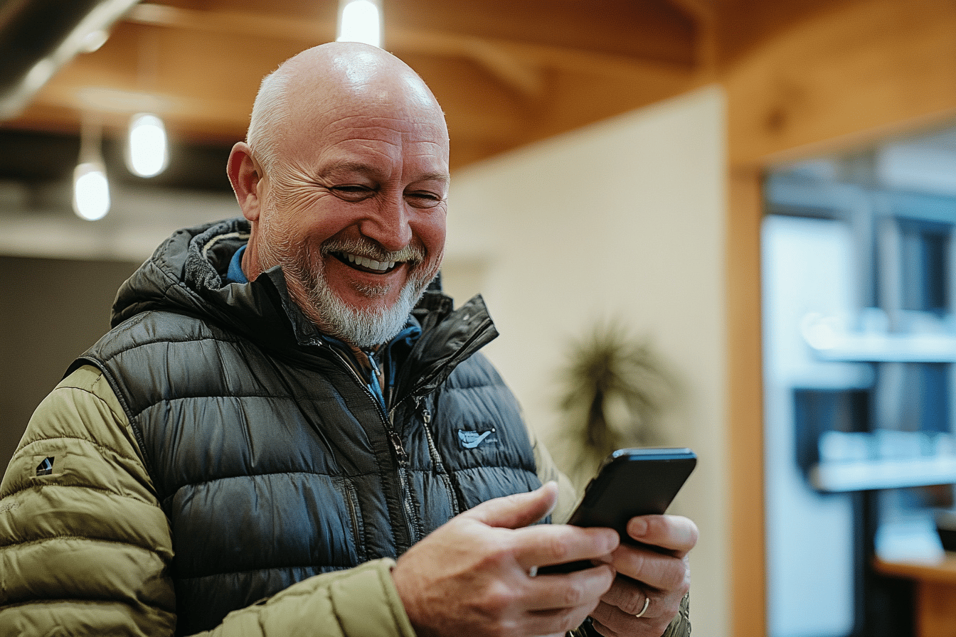 Man using phone